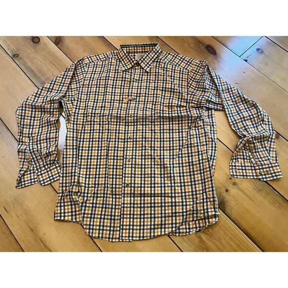 L.L. Bean Men's Plaid Button Down Shirt. Blue/orange/white. Size L. Traditional - Picture 1 of 6